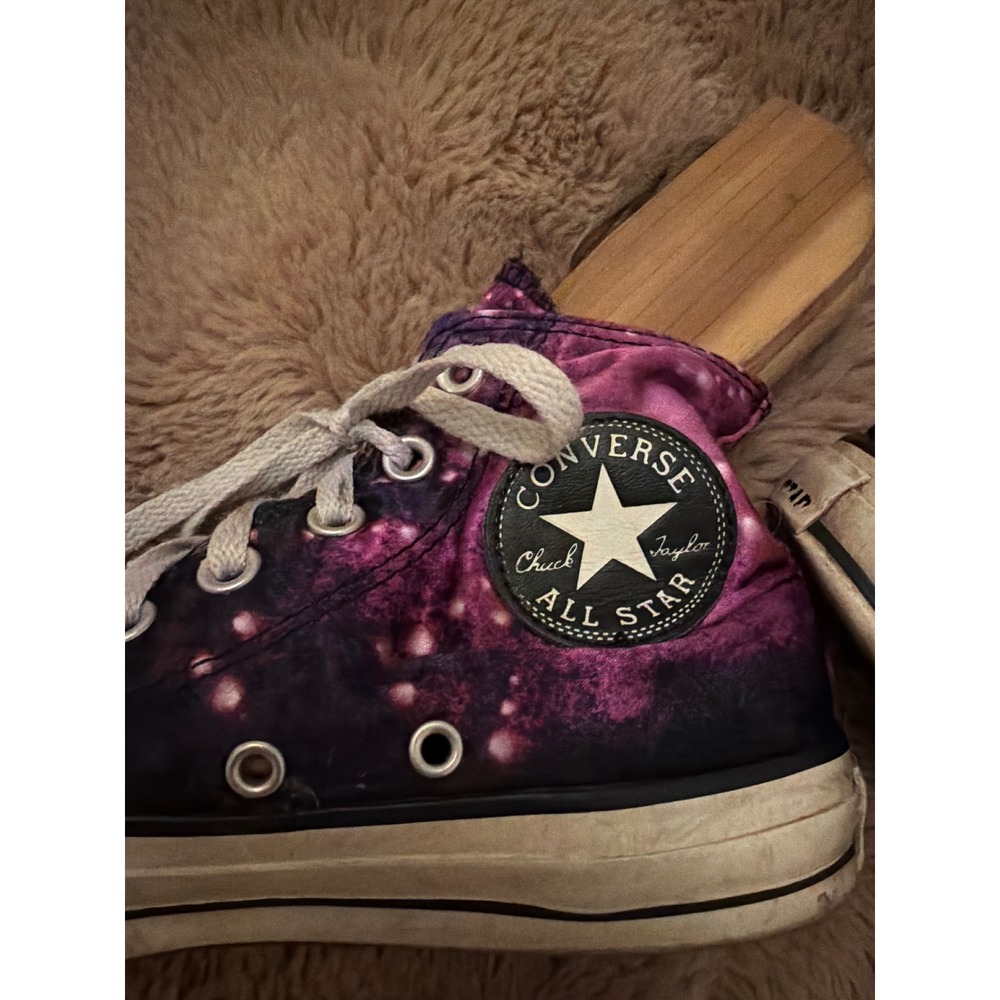 Converse Chuck Taylor All Star High Top Purple Galaxy Unicorn Sneakers Womens 7 - Picture 4 of 10